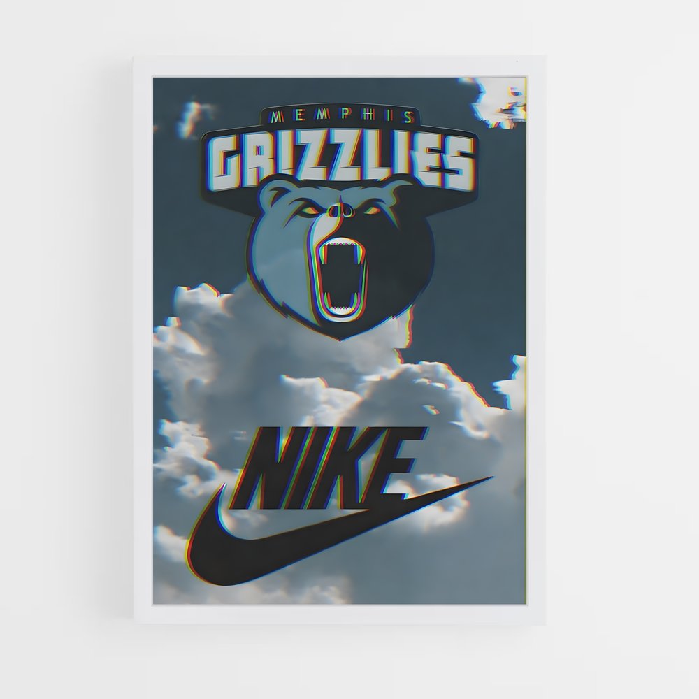 Poster Ciel Grizzlies – affiche Basketball (vue 3)